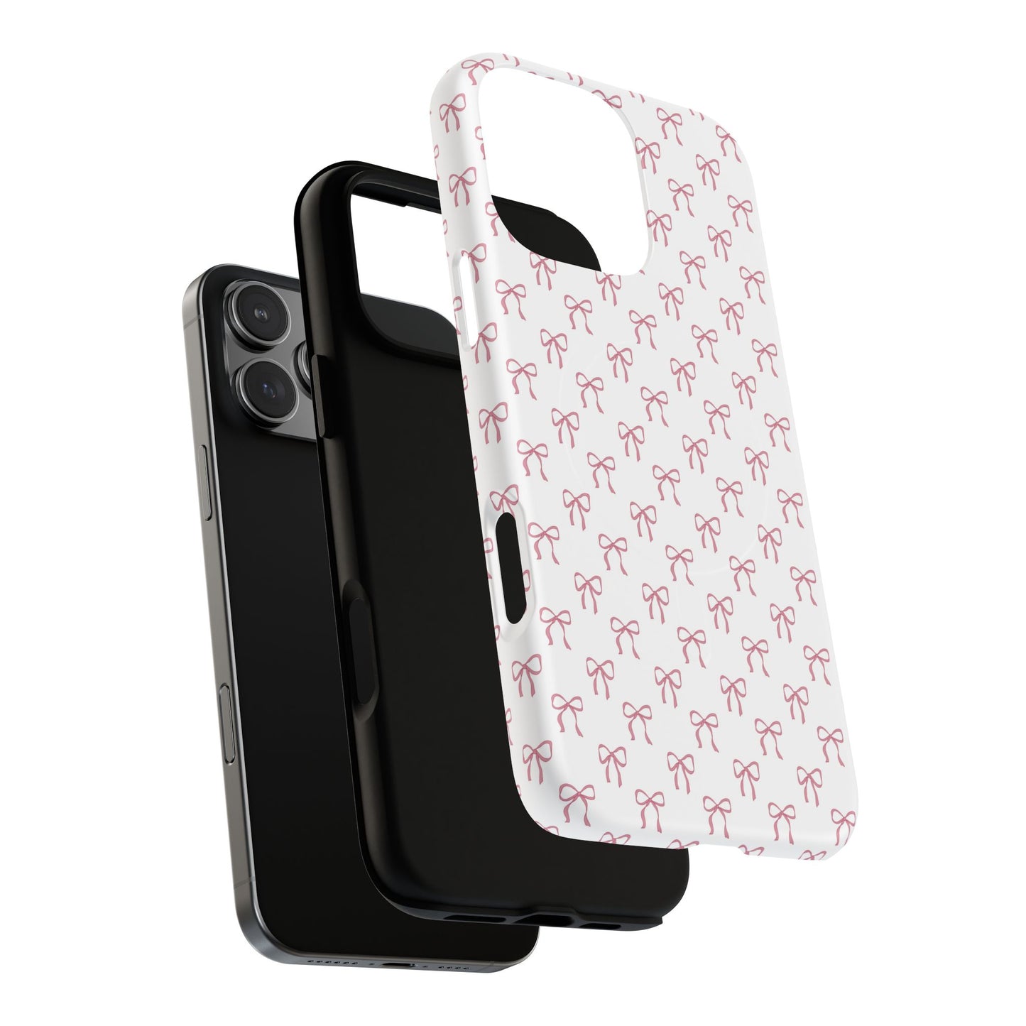 Blush Coquette Bow Bliss Magnetic iPhone Cases, Gift for Her, Cute iPhone Accessories, Fun Personalized Cases, Stylish Tech Gifts, Birthday Present