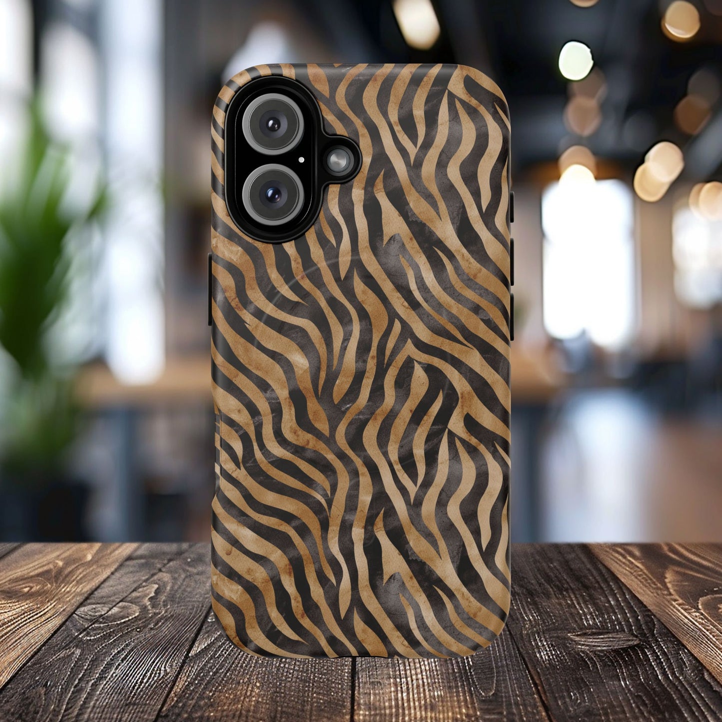 Tough Magnetic iPhone Case with Zebra Print, Stylish Protection for iPhones, Unique iPhone Accessory, Gift for Animal Lovers]