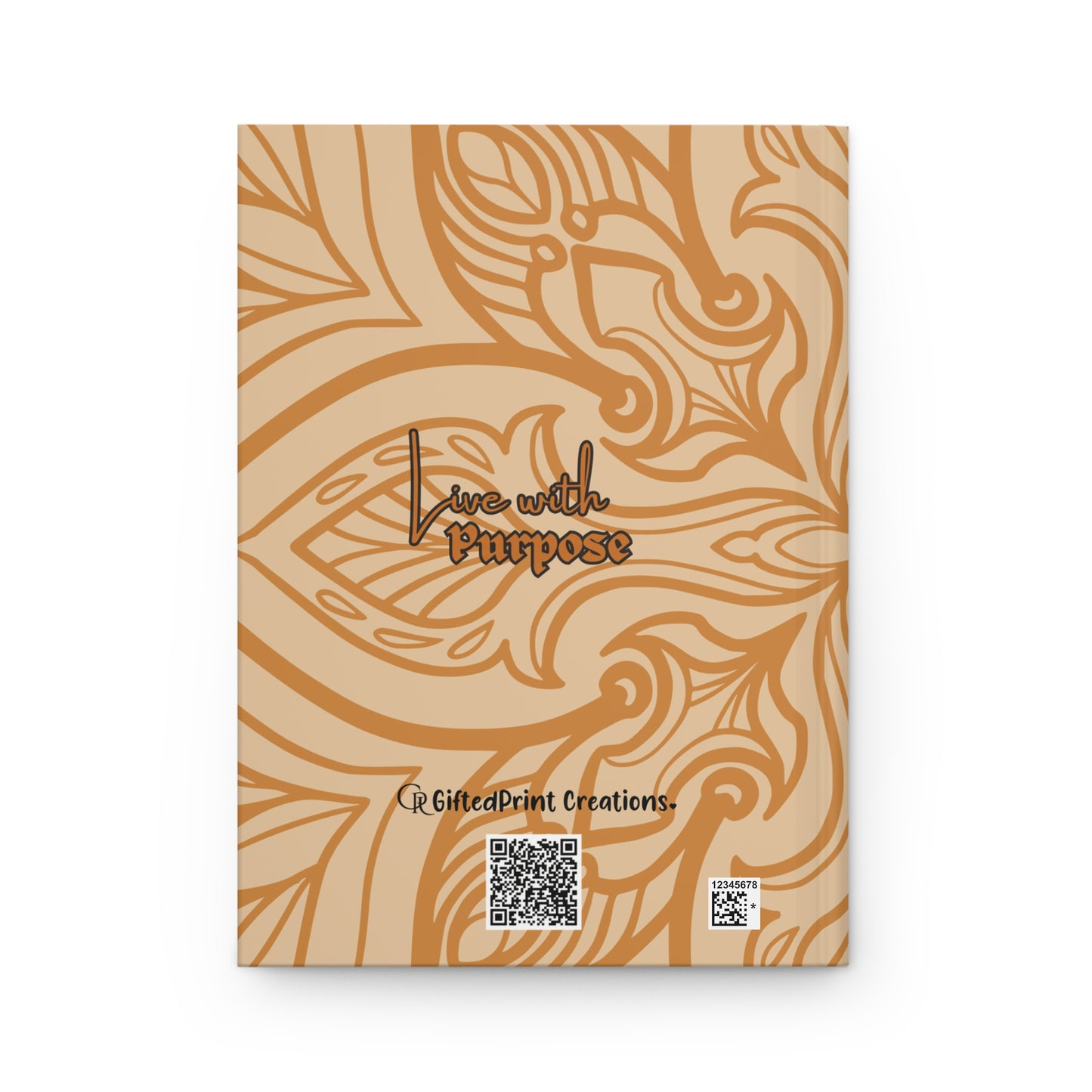 Stylish Hardcover Journal for Notes & Inspiration, Floral Journal, Gift for Writers, Travel Diary, Fall Aesthetic, Live with Purpose.