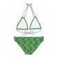 Green Tropical Bliss Strappy Bikini Set (AOP)