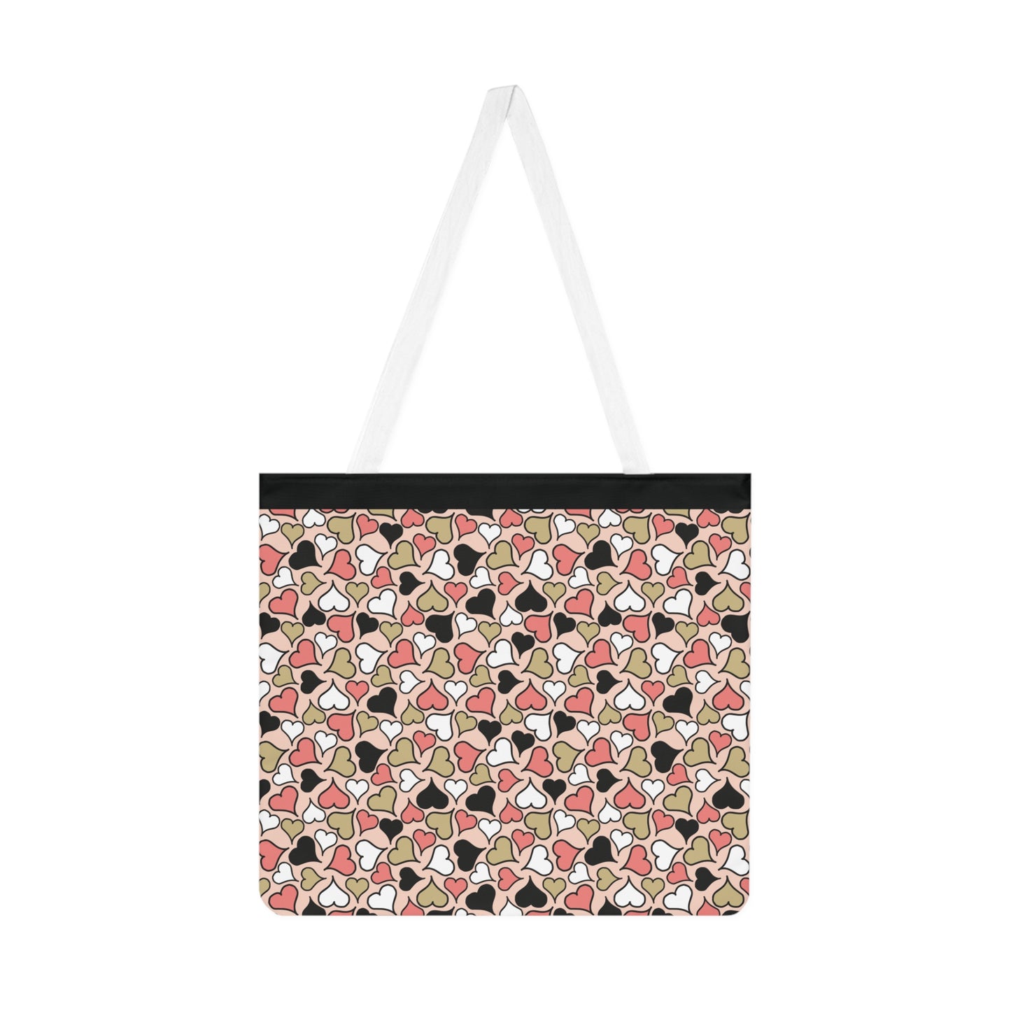 Cute Heart Pattern Shoulder Tote Bag – Perfect for Everyday Use & Gifts