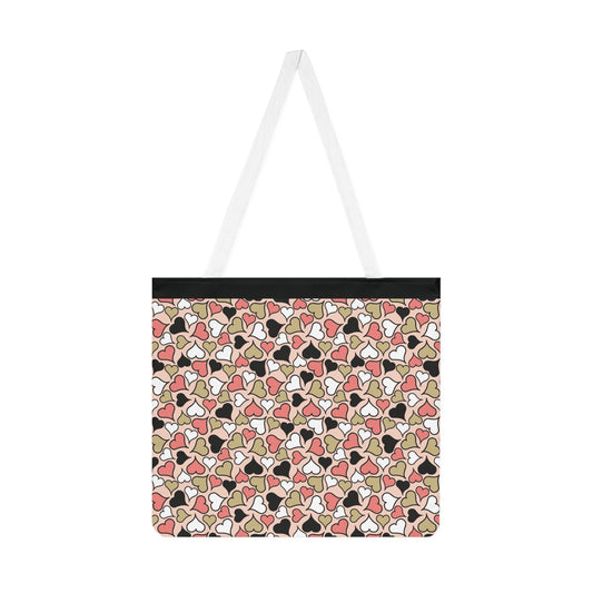 Cute Heart Pattern Shoulder Tote Bag – Perfect for Everyday Use & Gifts