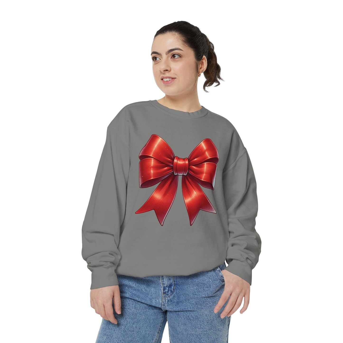 Bow Charm Valentines Unisex Comfort Colors Garment-Dyed Sweatshirt