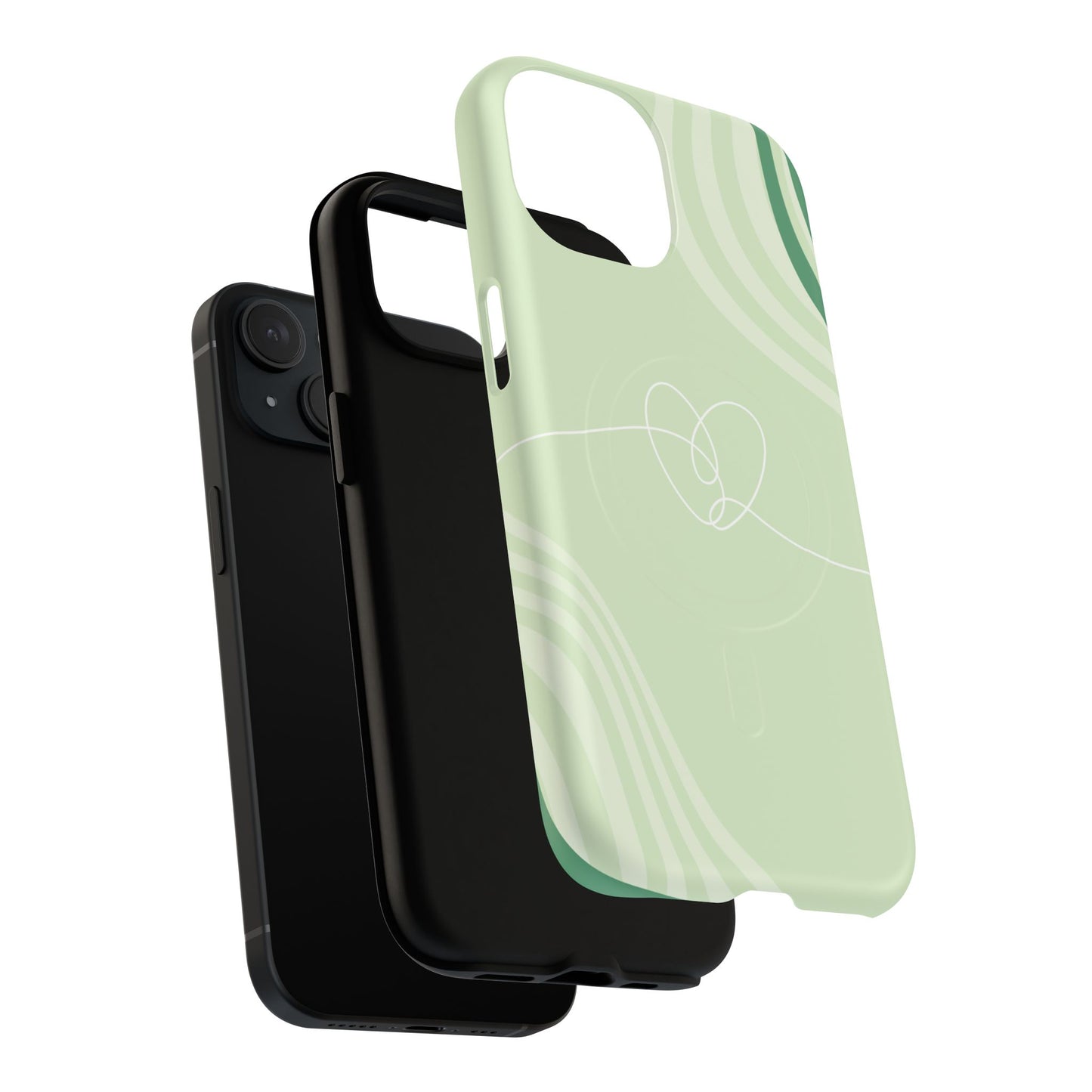 Loving Lines Tough iPhone Magnetic Cases, Eco-Friendly Gift, Birthday Present, iPhone 14, iPhone 15, iPhone 16, Pro, Pro Max, Plus MagSafe Protection Case.