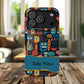 Personalized Colorful Abstract Faces Clear Impact-Resistant Case