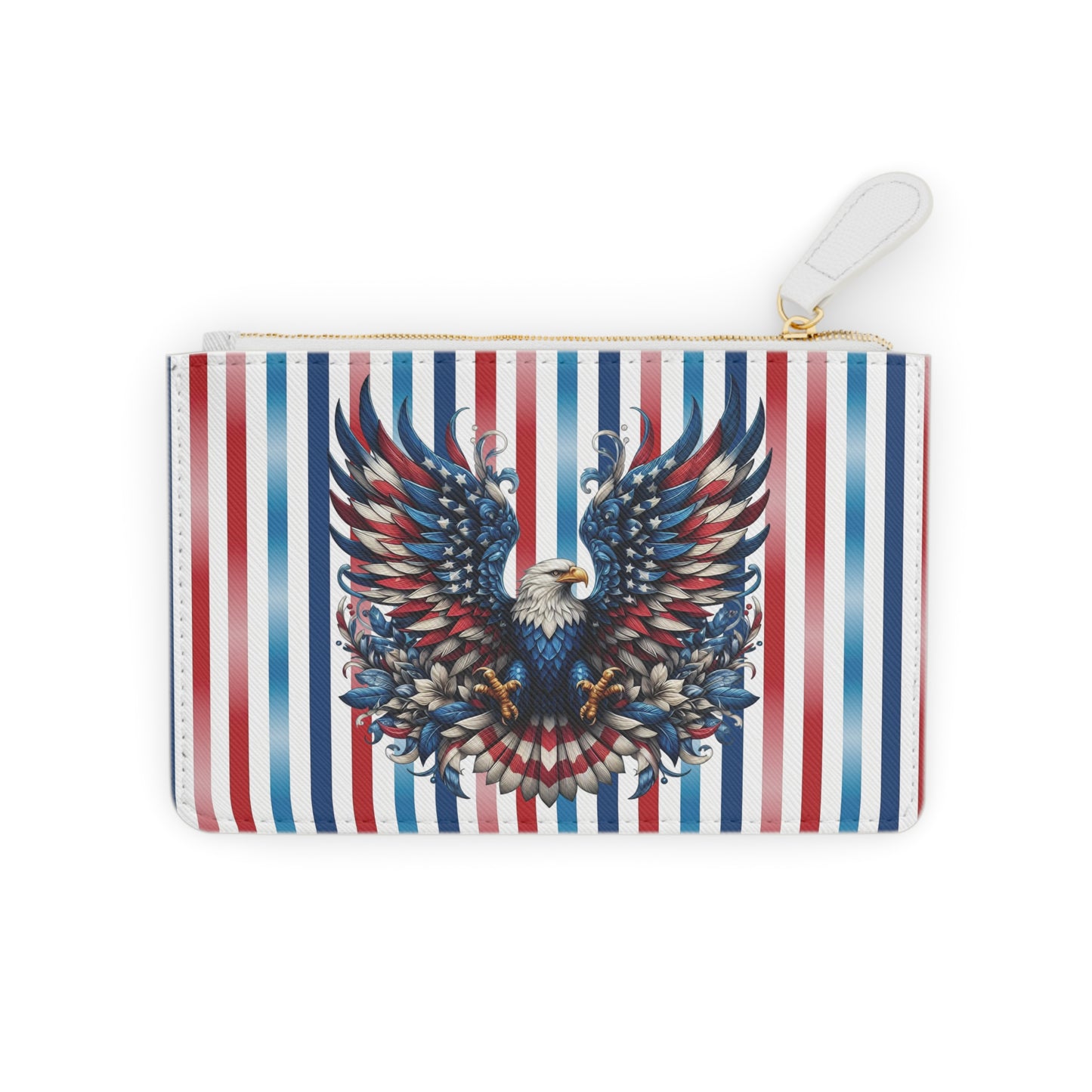Patriotic Pride Eagle Mini Clutch Bag - Stylish Zipper Pouch for Events & Celebrations