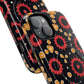 Midnight Ember Bloom Tough Magnetic iPhone Case, Bohemian Floral Design, Stylish iPhone Protection, Gift for Her, Trendy iPhone Accessories