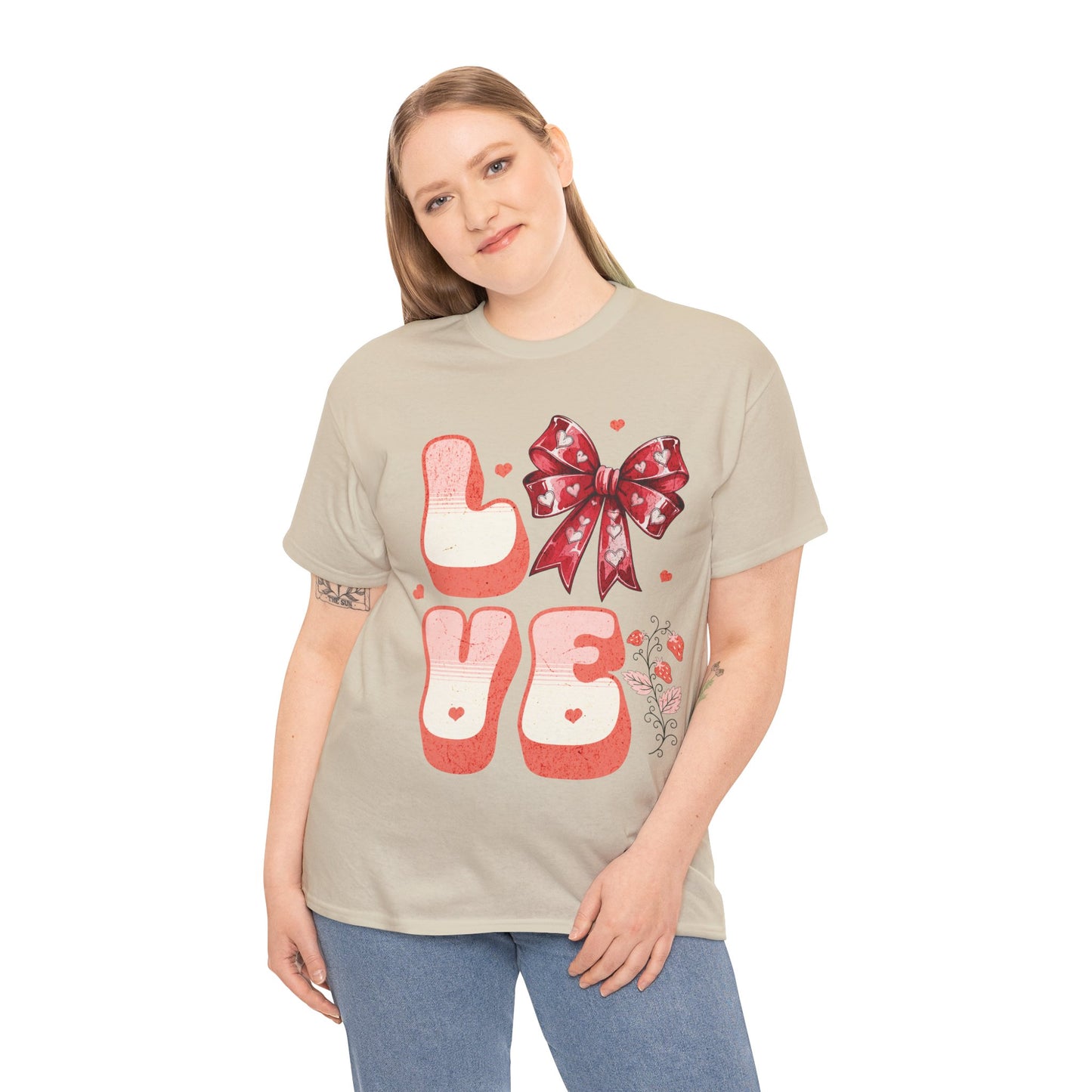 LOVE Charm Coquette Unisex Heavy Gildan Cotton Tee.