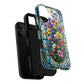 Floral Stained Glass Tough Magnetic Case, Durable Phone Cover, Gift for Nature Lovers, Unique Floral Design, Phone Accessories for All Occasions.