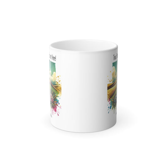 Inspirational Color Morphing Mug - 'True Story, He's Not Here'   - Vibrant Landscape for Faith Lovers