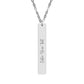 Engraved Vertical Bar Necklace — Personalized Slim Pendant Necklace