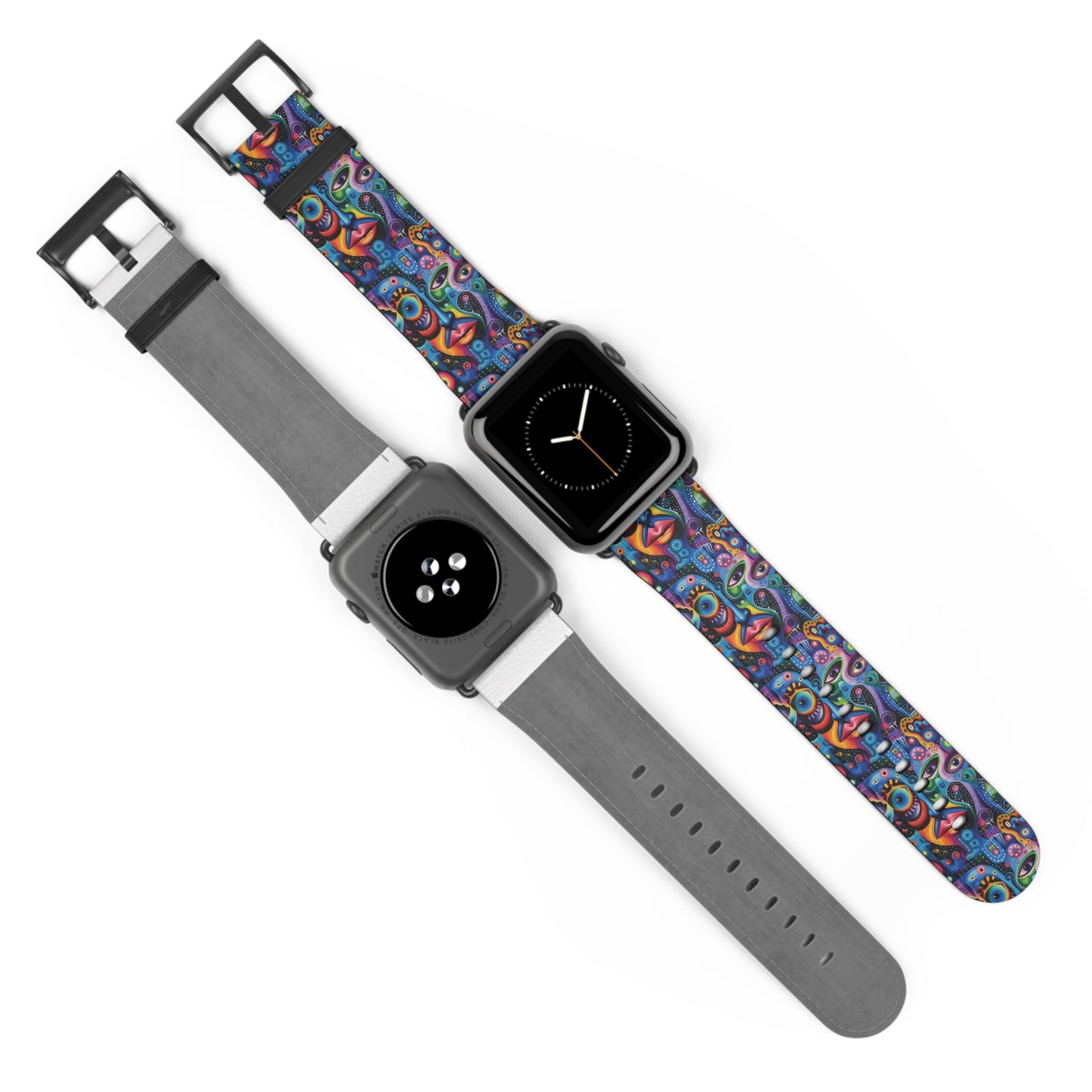 Psychedelic Visions Colorful Artful Watch Band - Unique Design for Fashion Lovers.