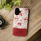 Personalized Rosette Coquette Phone Case - Custom Name/Message 'I Am Stronger Than The Storm' Floral Bow Protective Case