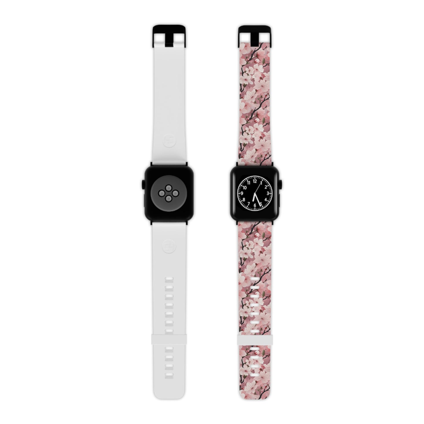 Cherry Blossom Floral Apple Watch Band - Elegant Design.