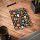 Whimsical Feline Garden Softcover Notebook, A5