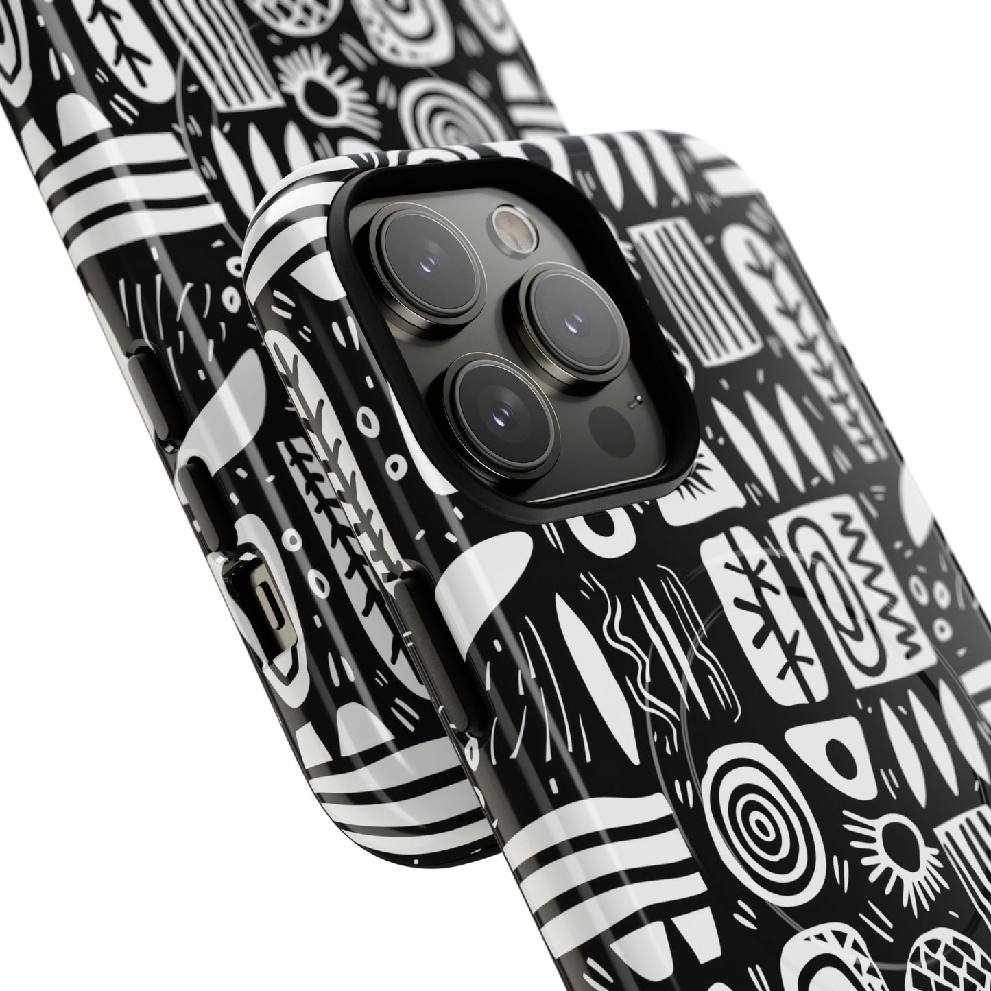 Modern Abstract Geometric Tough Magnetic Phone Case, Durable Phone Accessory, Gift for Him or Her, Artistic Design, Modern Decor