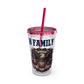 Patriotic Eagle 16oz Tumbler with Straw — "Happy 4th of July" USA Design