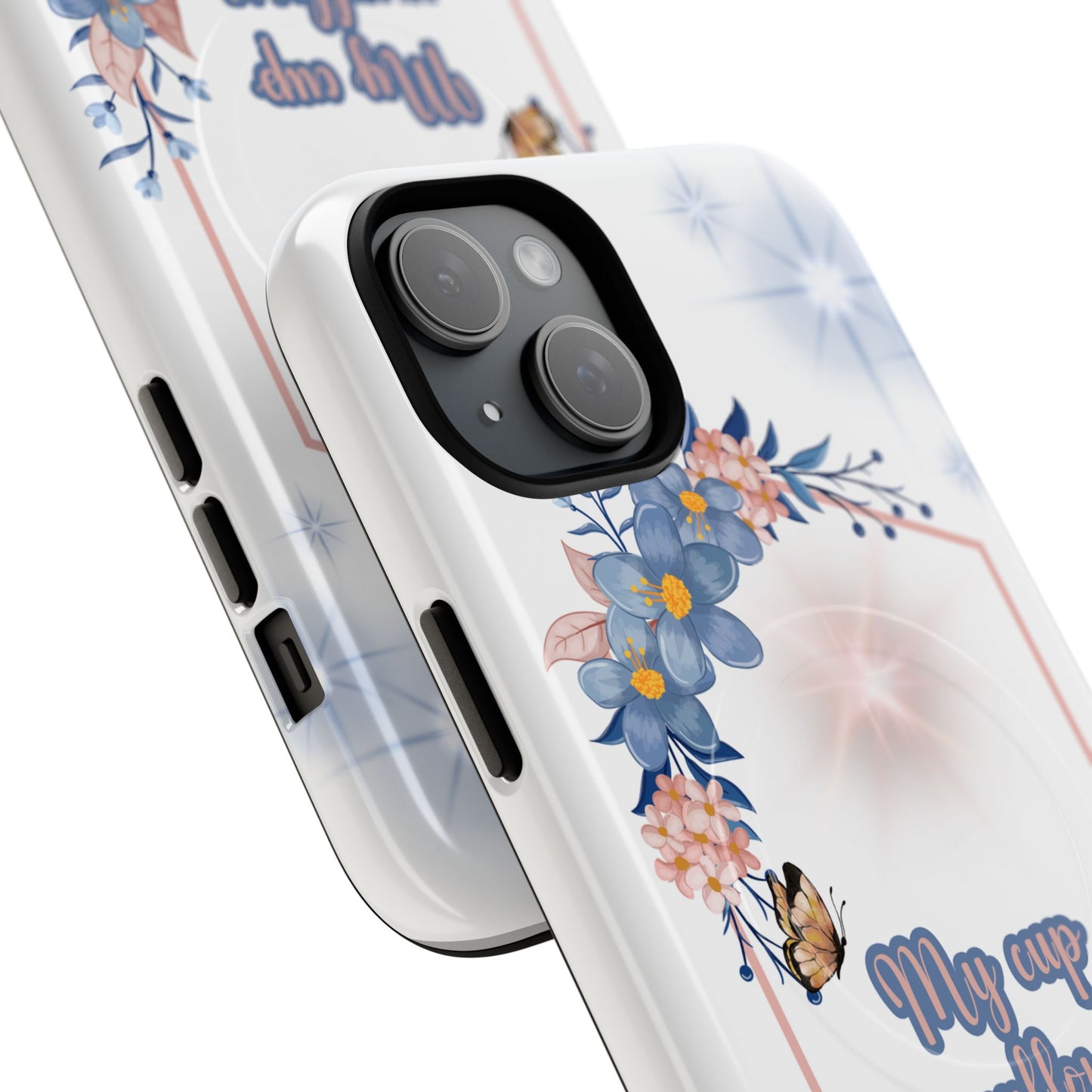 My Cup Overflows Psalm 23:5 | Inspirational Gift, Tough iPhone Magnetic Case | Scripture, Bible Verse, MagSafe® iPhone® Tough Case, iPhone 14, iPhone 15, iPhone 16, Pro, Pro Max, Plus