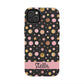 Personalized Gold & Pink Confetti Tough Phone Case — Glitter Dot Protective Phone Cover