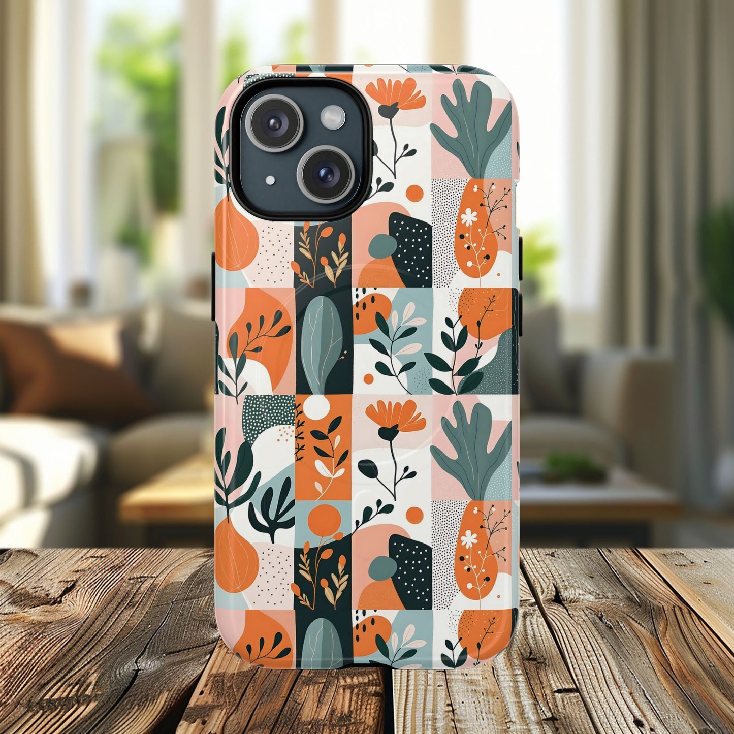 Botanical Bliss Tough Magnetic Phone Case, Durable Phone Cover, Gift for Her, Stylish Tech Accessory, Fall Vibes, Trendy Mobile Case