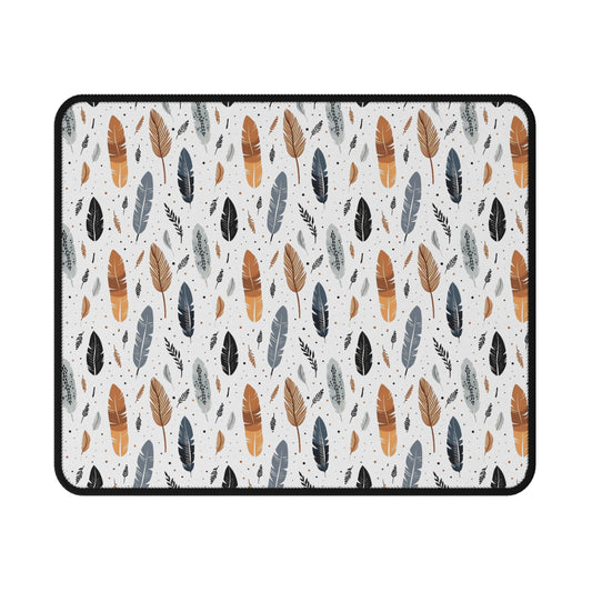 Whispering Feathers Stylish Pattern Gaming Mouse Pad - Non-Slip Desk Accessory.
