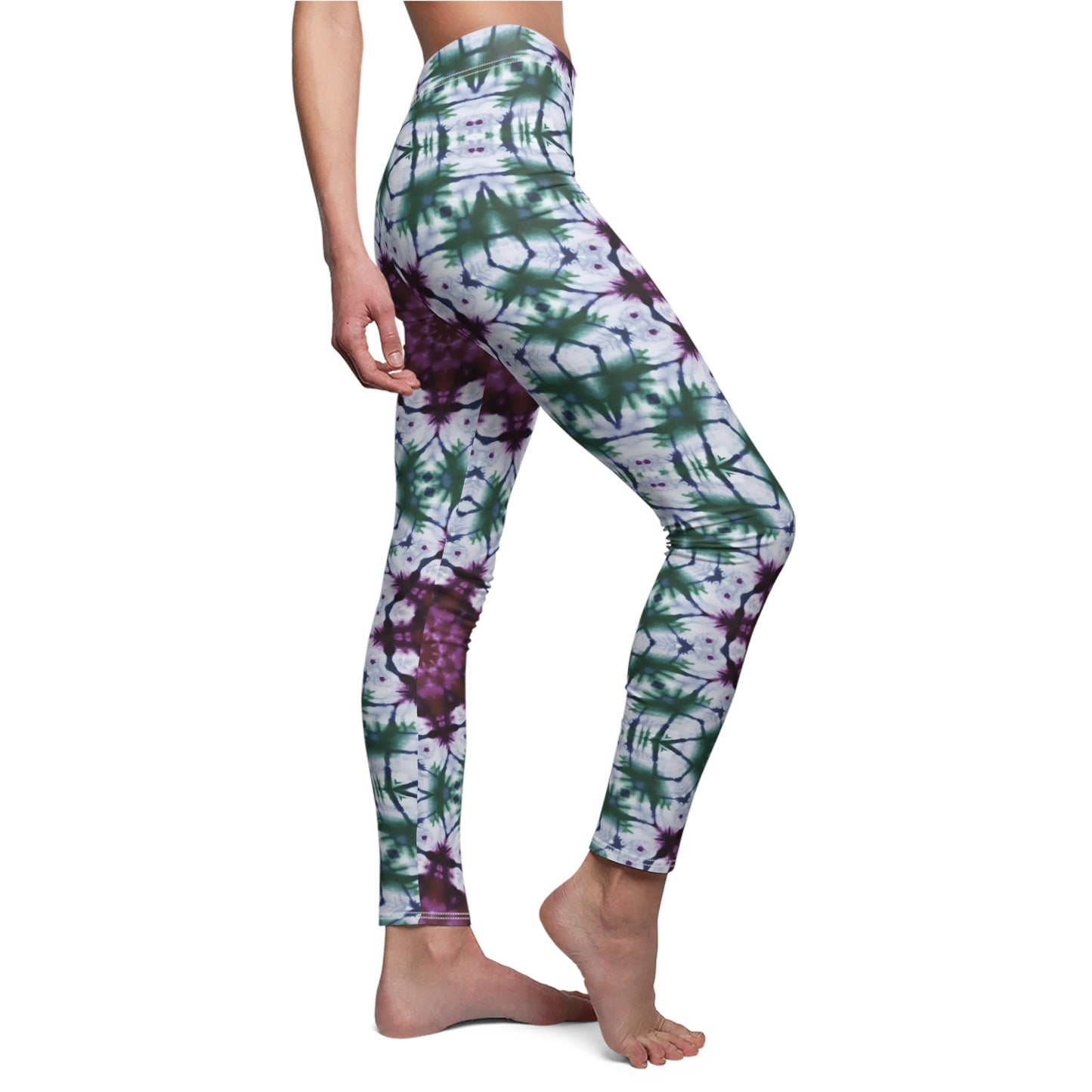 Mystic Garden Tie and Dye Casual Leggings (AOP)