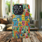 Vibrant Art Magnetic Phone Case, Colorful Protector, Unique iPhone Case, Gift for Artists, Trendy Tech Accessory