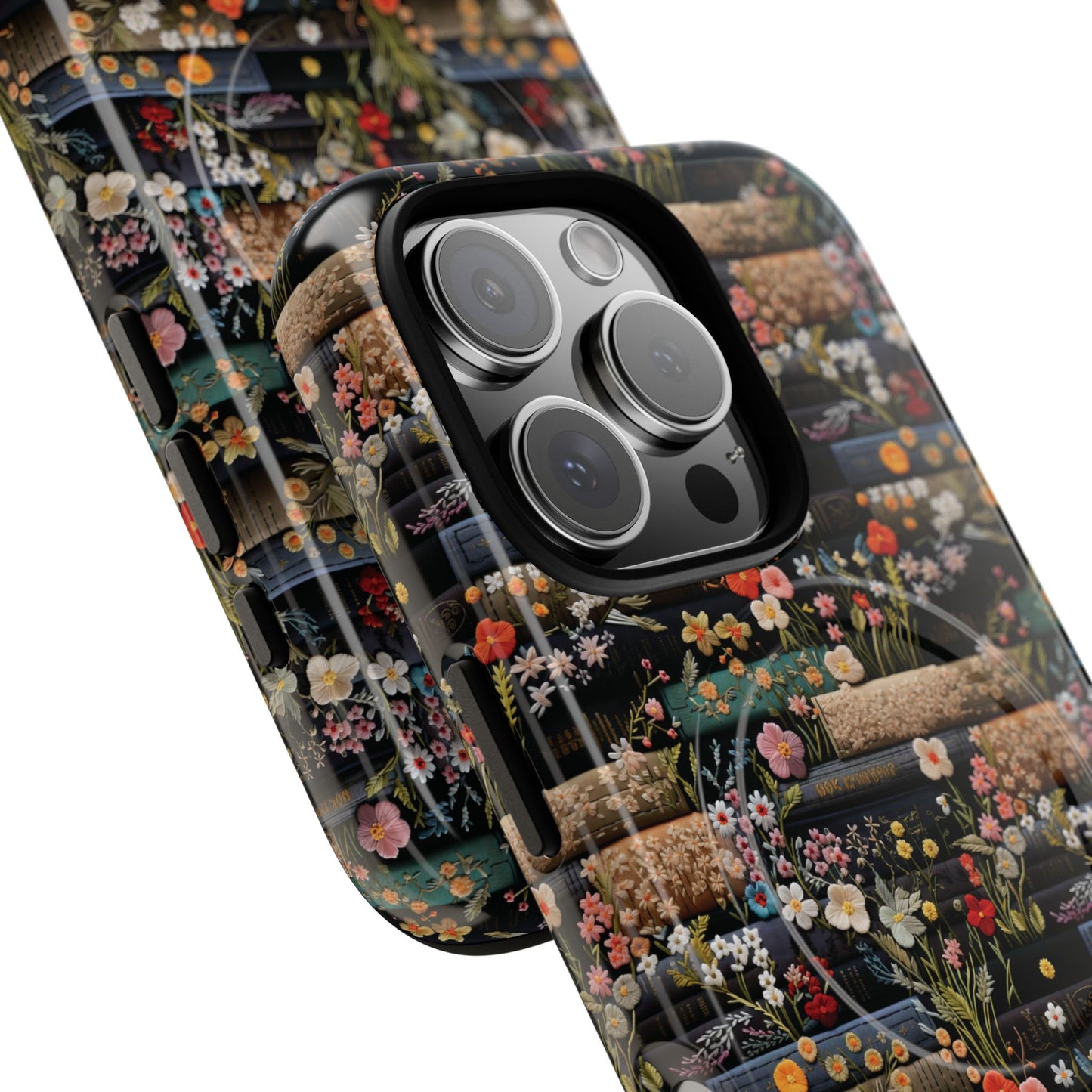 Floral Library Dreams Tough iPhone Magnetic Cases, Stylish Protective Cover, Customizable Gift for Nature Lovers, Festive Accessory for iPhone