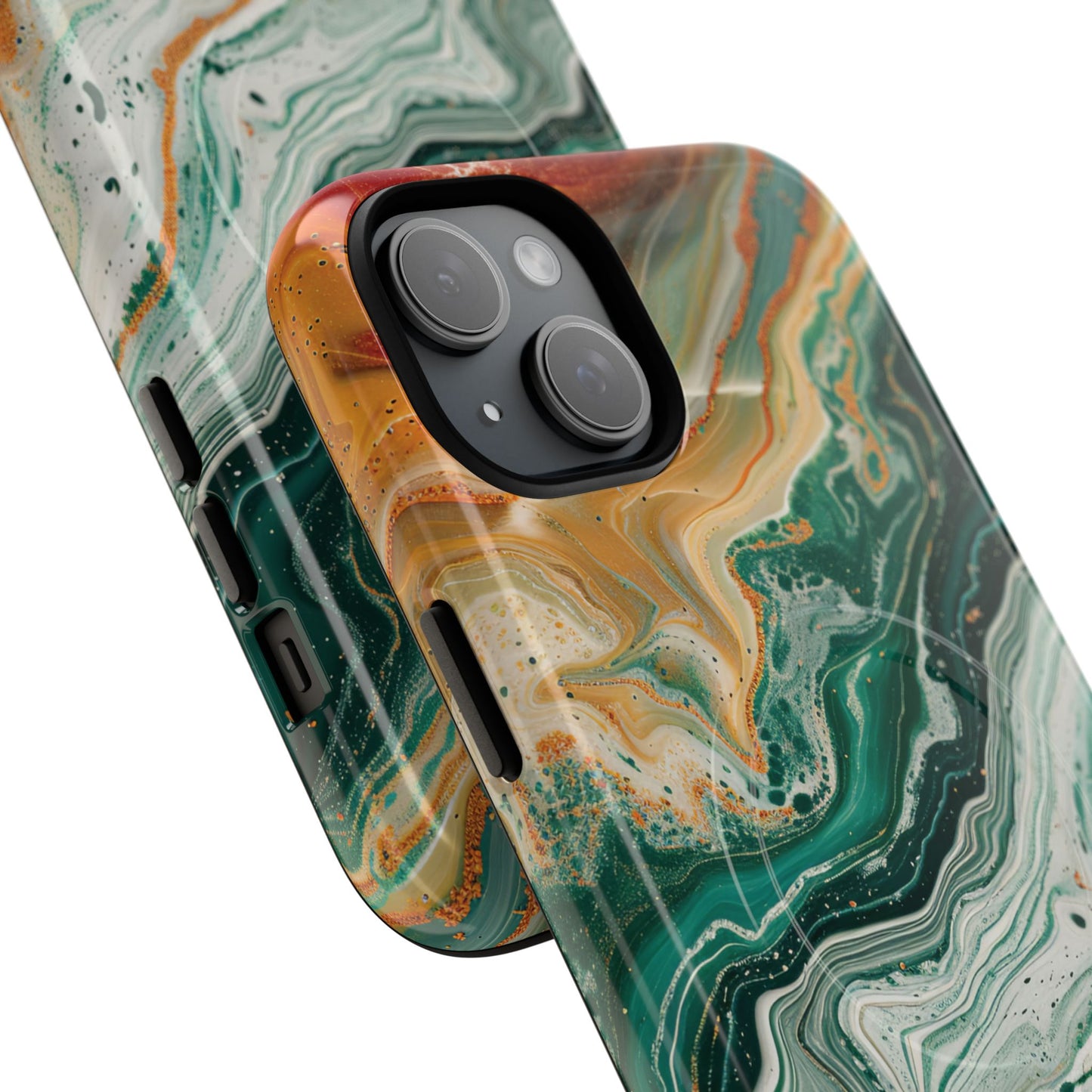 Stylish Tough Acrylic Magnetic iPhone Cases for Everyday Protection, Marble Design, Unique Gifts for Tech Lovers, Holiday Essentials