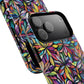 Prism Petal Burst Tough Magnetic iPhone Case, Colorful iPhone Case, Unique Gift for Flower Lovers, Stylish stained Glass Accessory