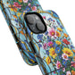 Floral Stained Glass Tough Magnetic Case, Durable Phone Cover, Gift for Nature Lovers, Unique Floral Design, Phone Accessories for All Occasions.
