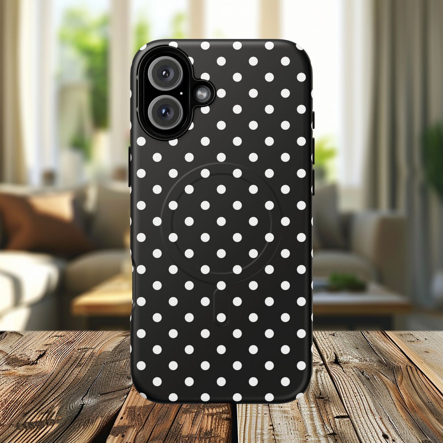 Polka Dot Tough iPhone Magnetic Case, Stylish iPhone Cover for Protection, Unique Gift for Birthdays, Holidays, Tech Lovers