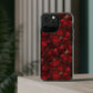 Velvet Petal Noir Floral Petal Clear Impact-Resistant iPhone and Samsung Case.