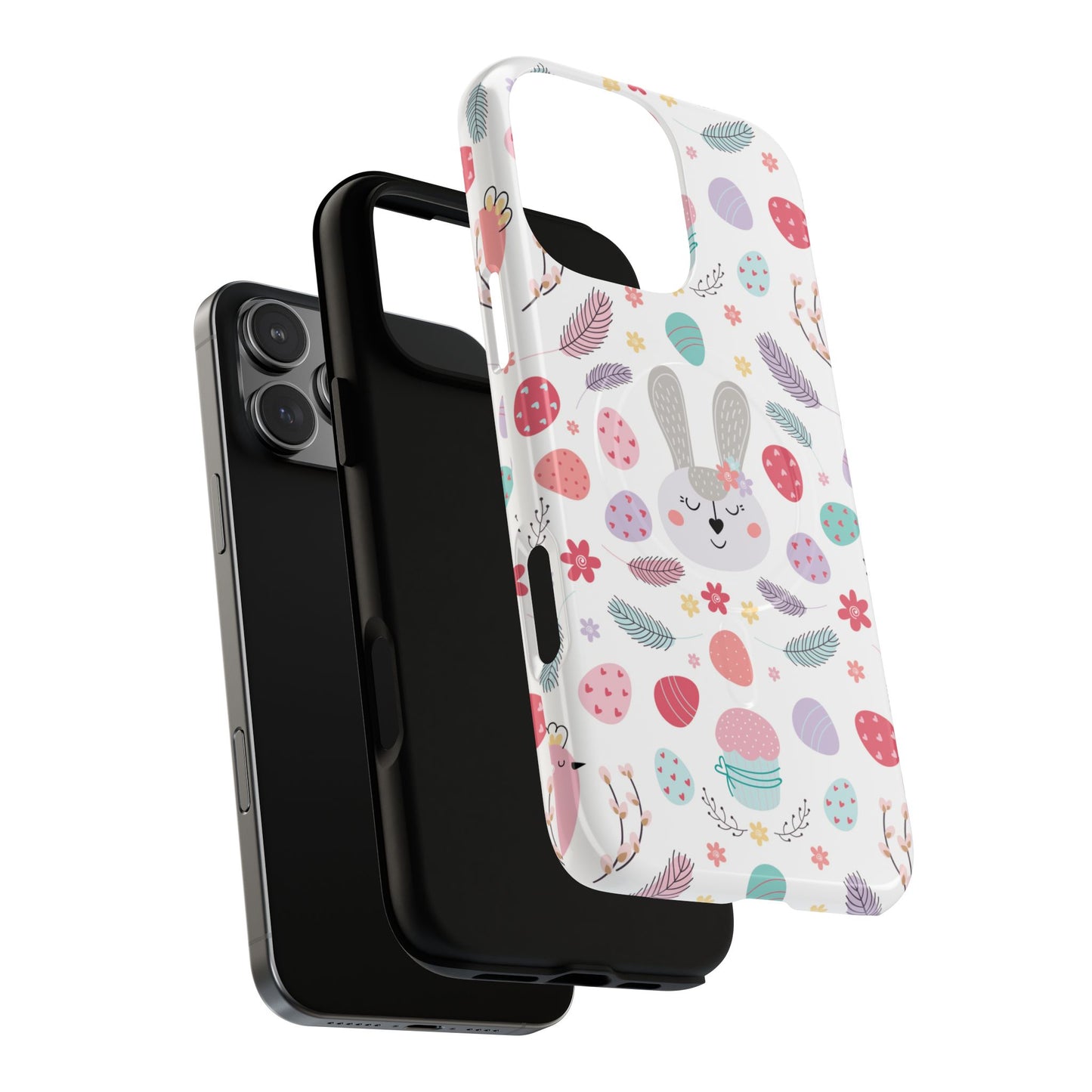 Cute Easter Bunny iPhone Case, Tough Magnetic Phone Cover, Spring Gift, Durable iPhone Accessory, Adorable Easter Decor