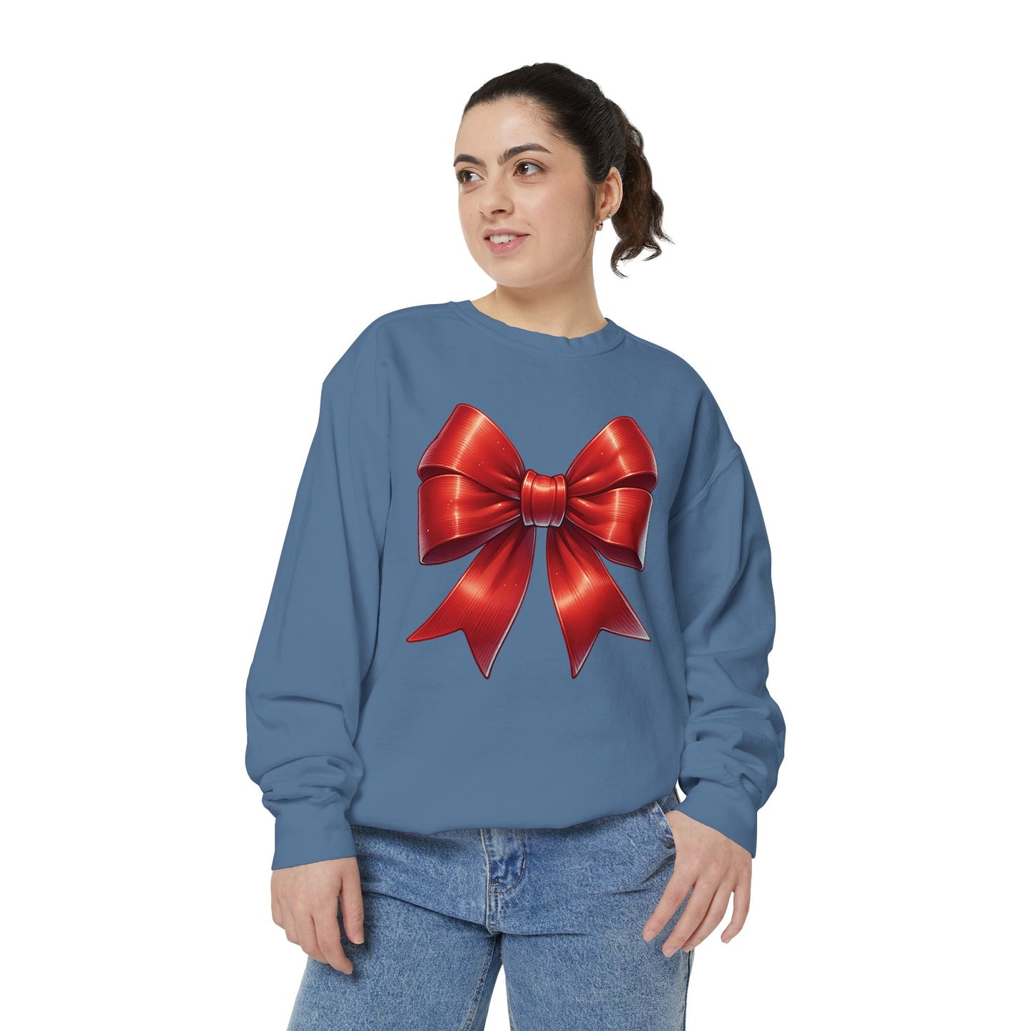 Bow Charm Valentines Unisex Comfort Colors Garment-Dyed Sweatshirt