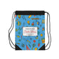 Composition Classroom Couture Book Inspired Colorful ABC Drawstring Bag | Personalized College Ruled Tote | Kids School Gear | Fun Gym Sack | Back to School Accessory