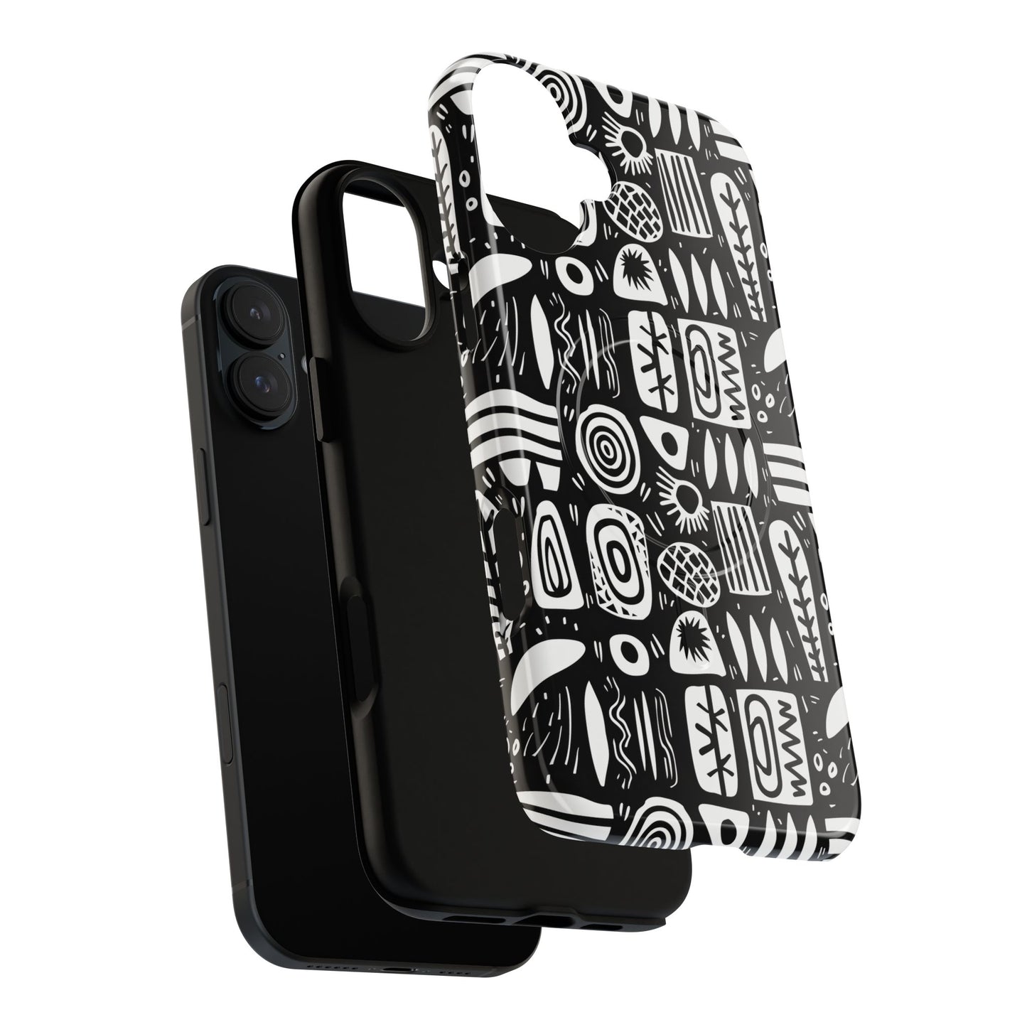Modern Abstract Geometric Tough Magnetic Phone Case, Durable Phone Accessory, Gift for Him or Her, Artistic Design, Modern Decor