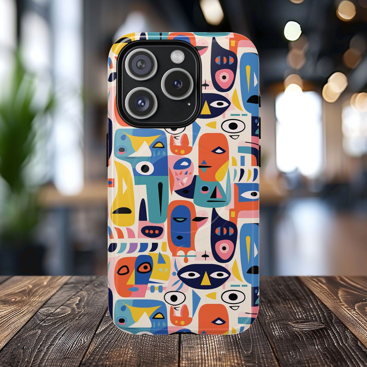 Vibrant Phone Case,  Magnetic iPhone Cover, Colorful Abstract Protection, Trendy Gift, Unique Tech Accessory, Art Phone Case