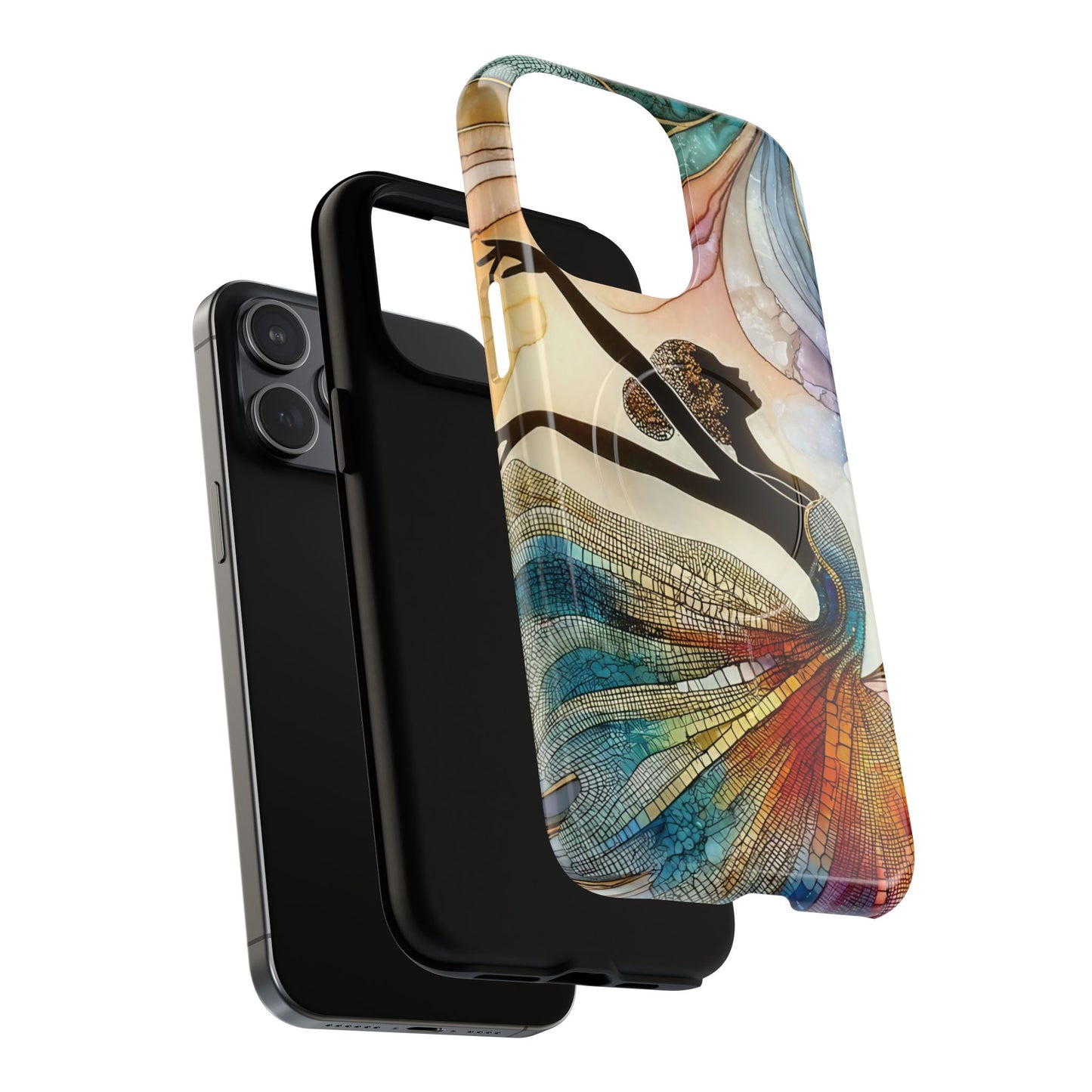 Artistic iPhone Case with Dancer Design, Tough Magnetic Case, Unique Gift for Dancers, Colorful iPhone Cover, Stylish Accessory.