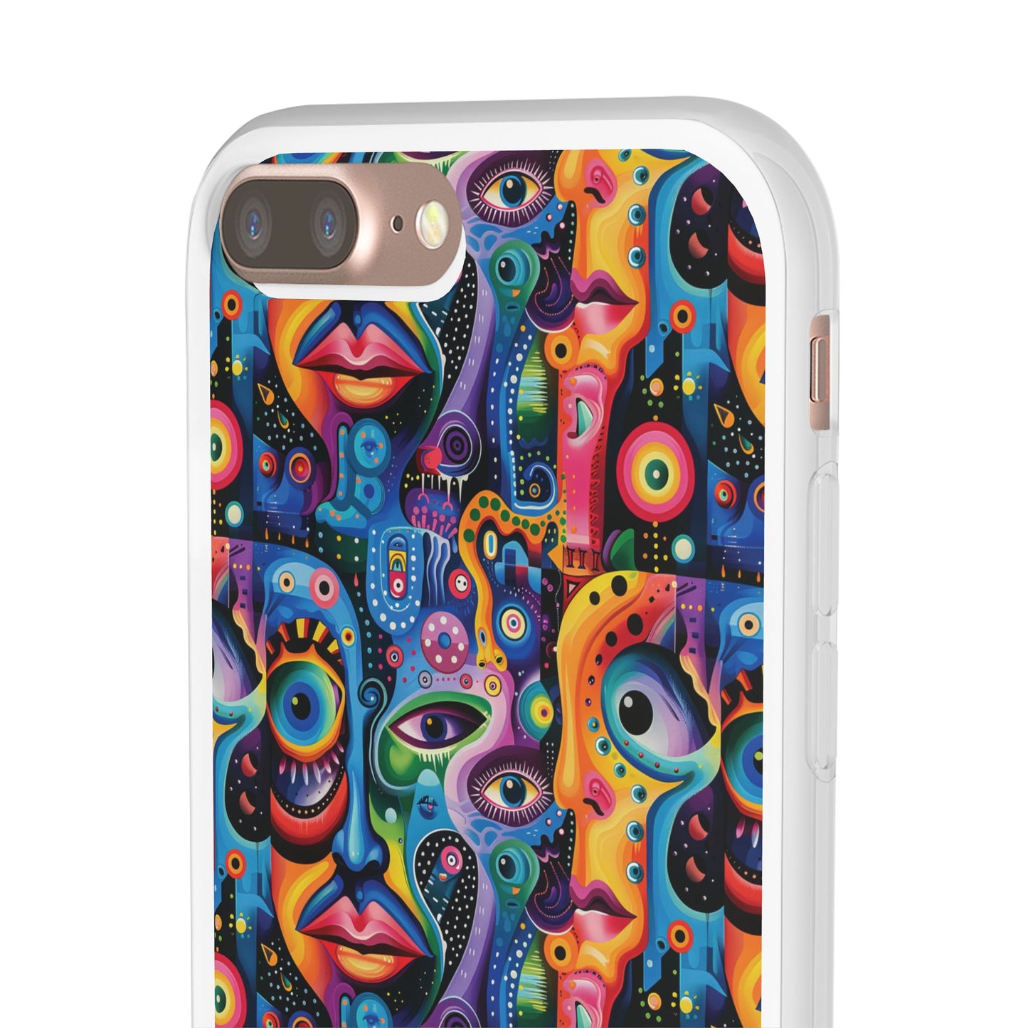 Psychedelic Visions Flexi iPhone and Samsung Case - Colorful Abstract Design.