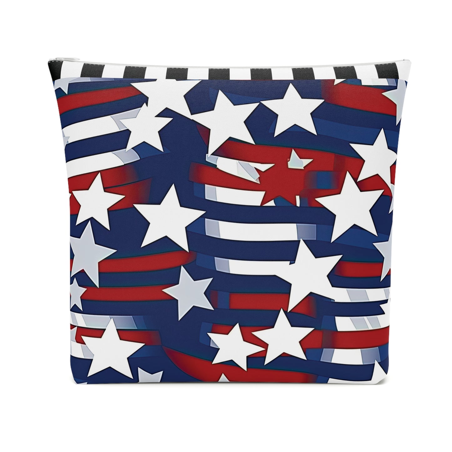 Patriotic Waves Cotton Cosmetic Bag