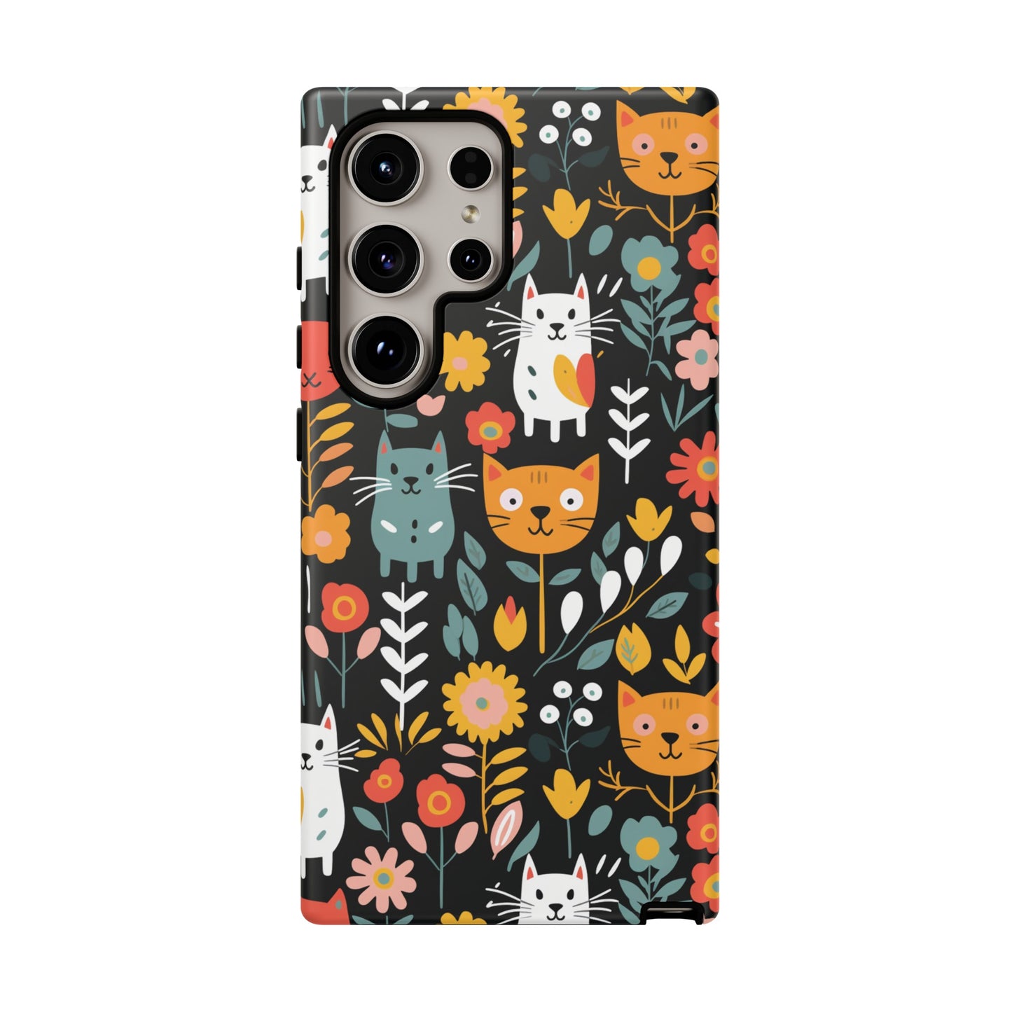 Whimsical Feline Garden Samsung or Google Pixel Tough Cases