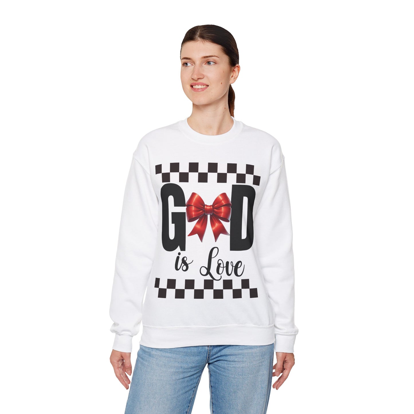 GOD is LOVE Unisex Gildan Heavy Blend™ Crewneck Sweatshirt.