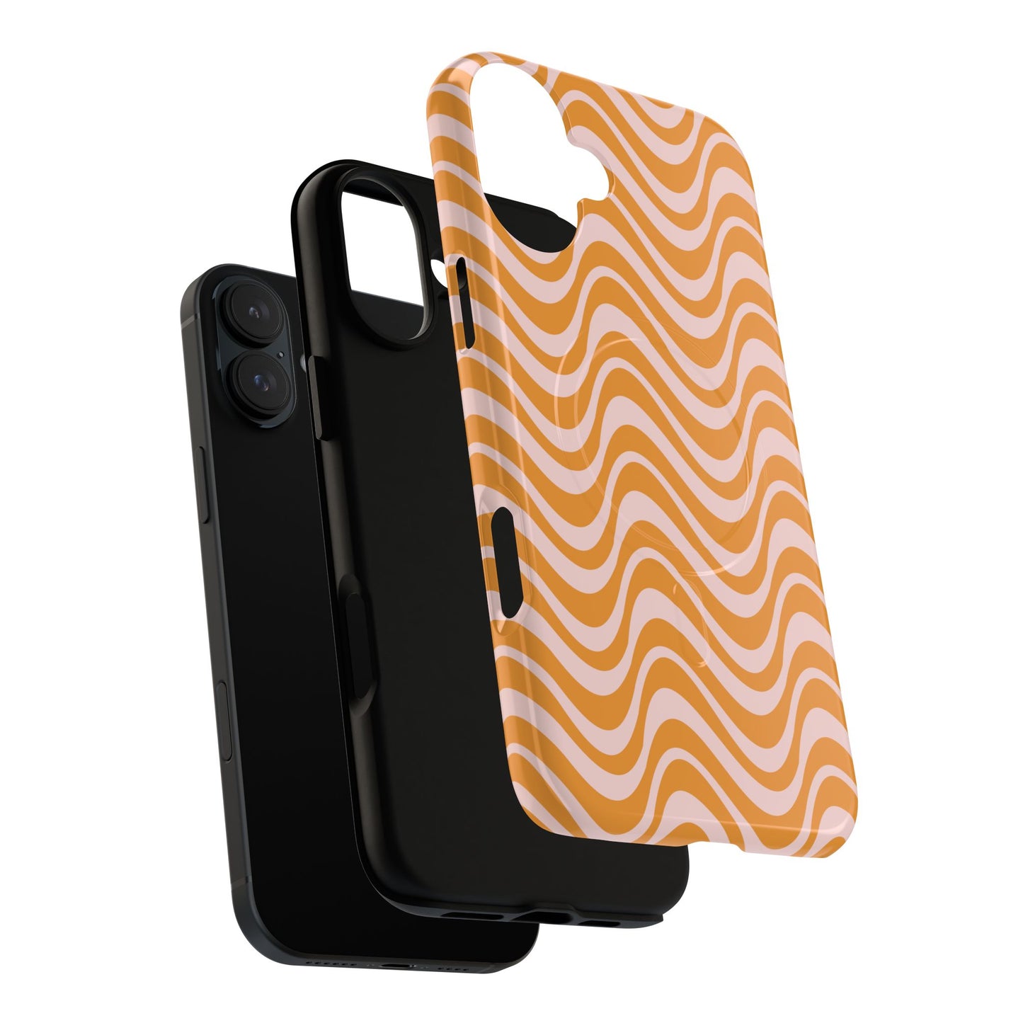Stylish Tough Magnetic Case for Your iPhone - Trendy Wave Design, Durable Protector, Gift for Her, Cool Tech Accessory, Unique iPhone Cover, Magsafe iPhone Cover.