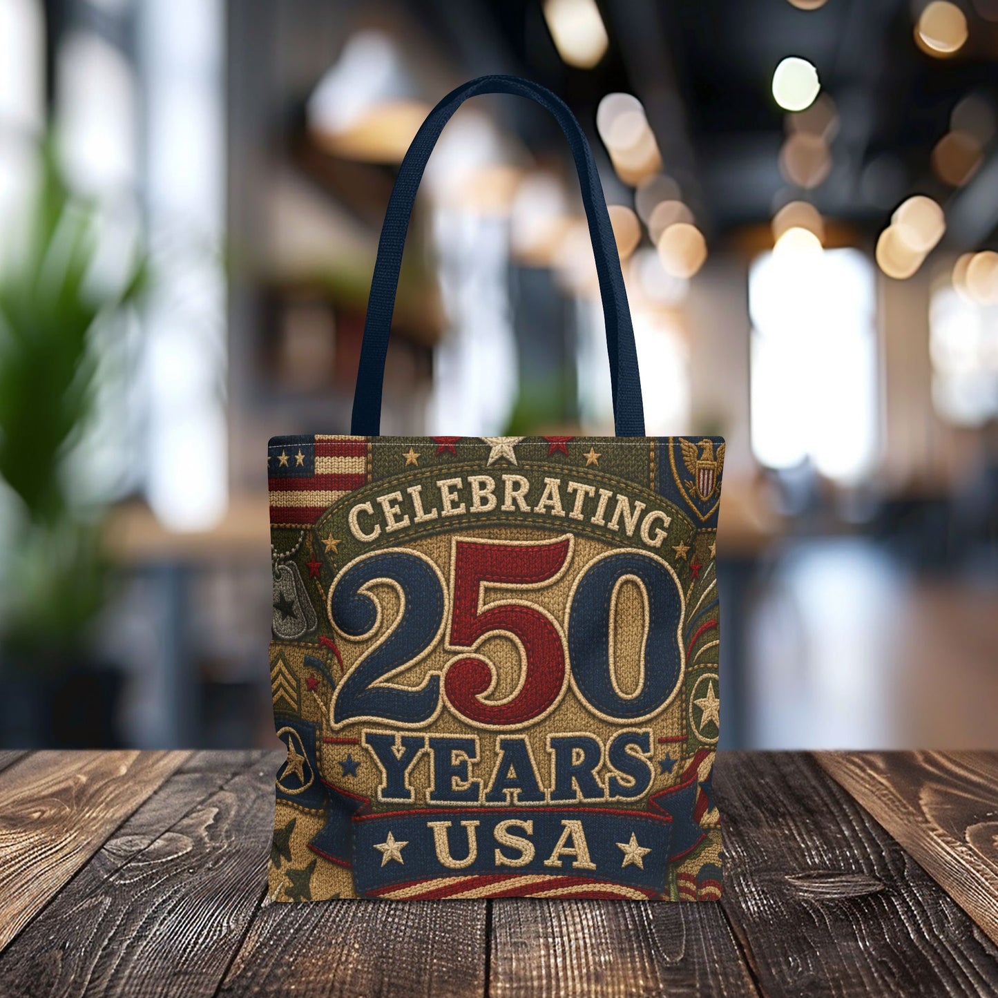250 Years USA Tote Bag — Patriotic Celebratory All-Over Print Tote