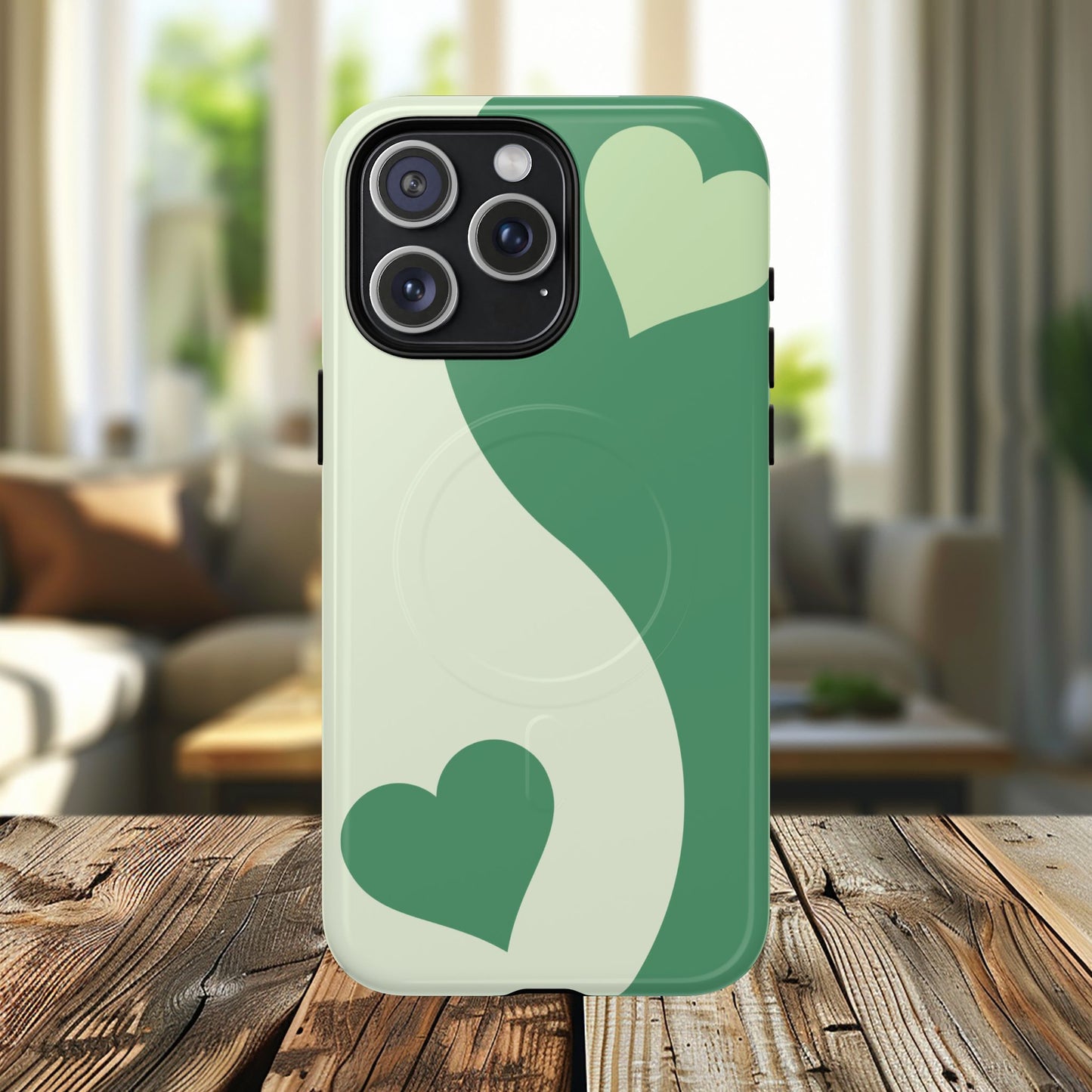 Tough Magnetic iPhone Case with Heart Design, Perfect for Gifts, Valentine's Day, Everyday Use, Stylish Protection, IPhone Cover