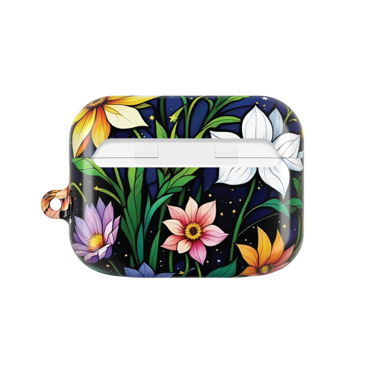 Flower Garden Stained Glass AirPod Case — Colorful Garden Protective Cover- Airpods Pro Gen 1 and 2, Gen 1 to 4.