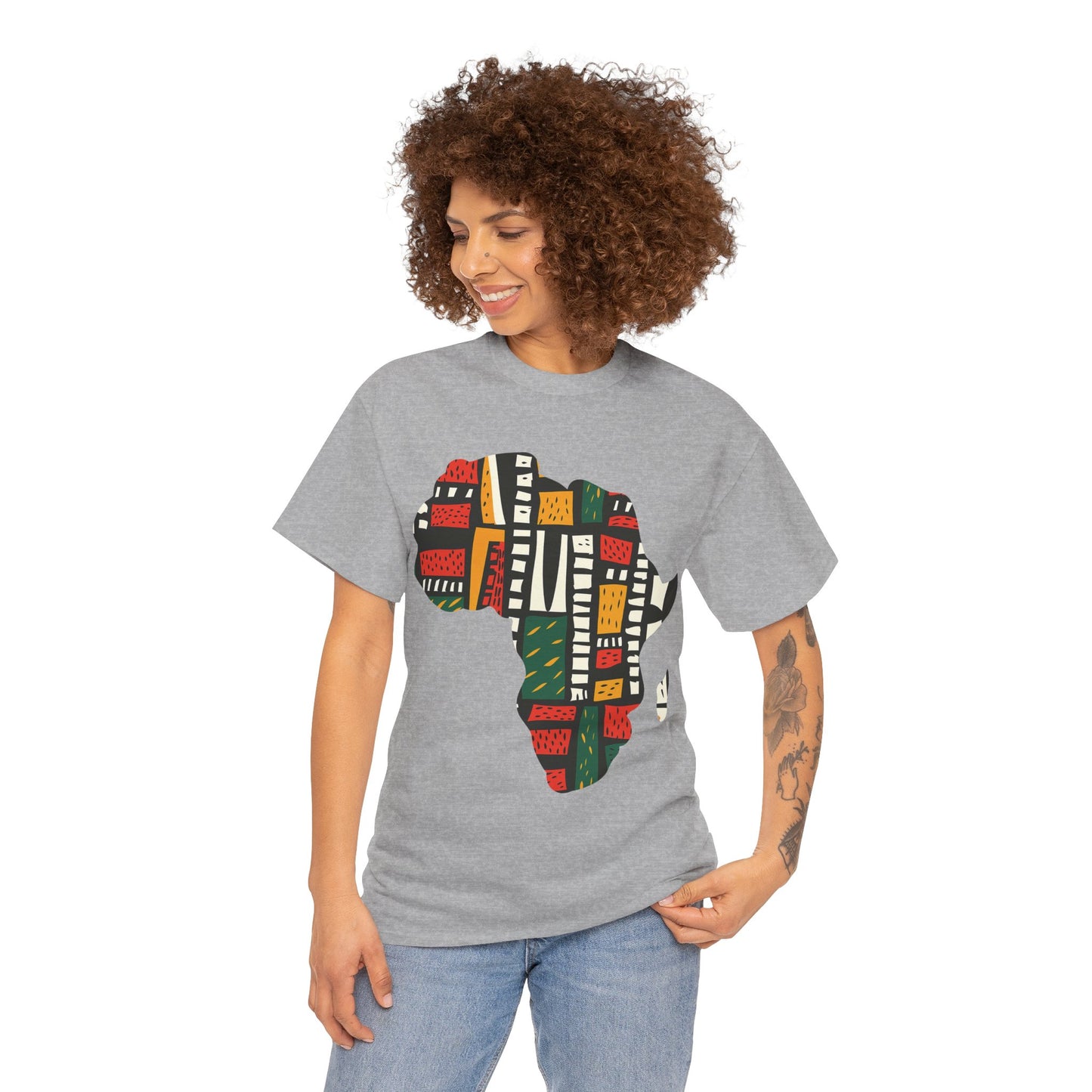 Tribal Harmony Africa Unisex Heavy Gildan Cotton Tee.