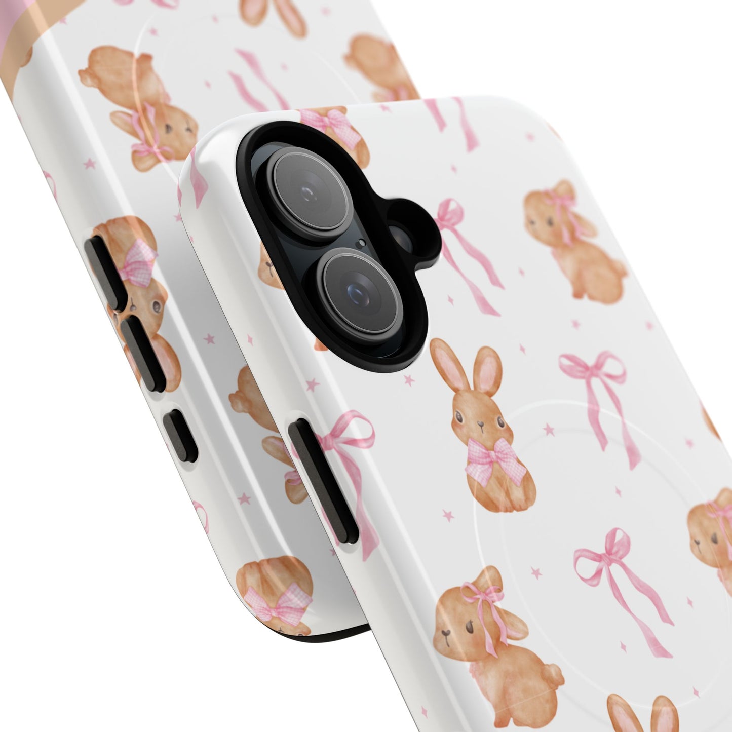 Personalized Bunny iPhone Case - Cute Animal Design, Tough MagSafe® Magnetic Case, Easter Gift, Spring Aesthetic, Kids Accessories