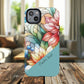 Personalized Radiant Gardenlight Stained Glass Tough MagSafe Magnetic Case, Vibrant Flower Cover, Durable Protective Case, Unique Gift for Her, Spring Elegance, iPhone® 13, 14, 15, 16, 17, Pro, Pro Max, Plus Cases.